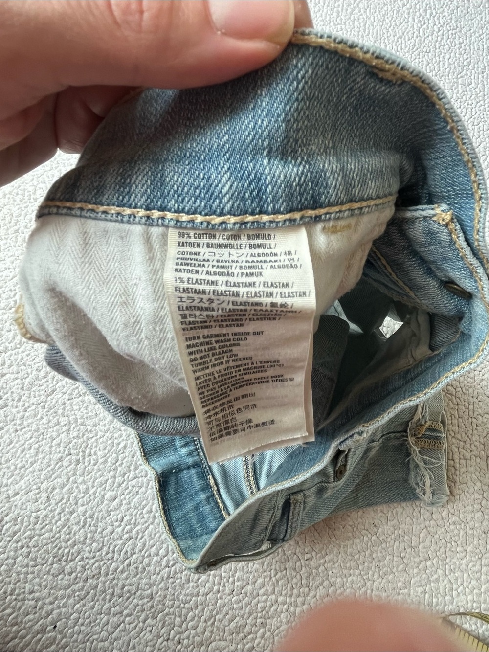 Y2K ABERCROMBIE & FITCH MICRO DENIM MINI SHORTS LOW RISE 0 / 25 - Picture 4 of 8